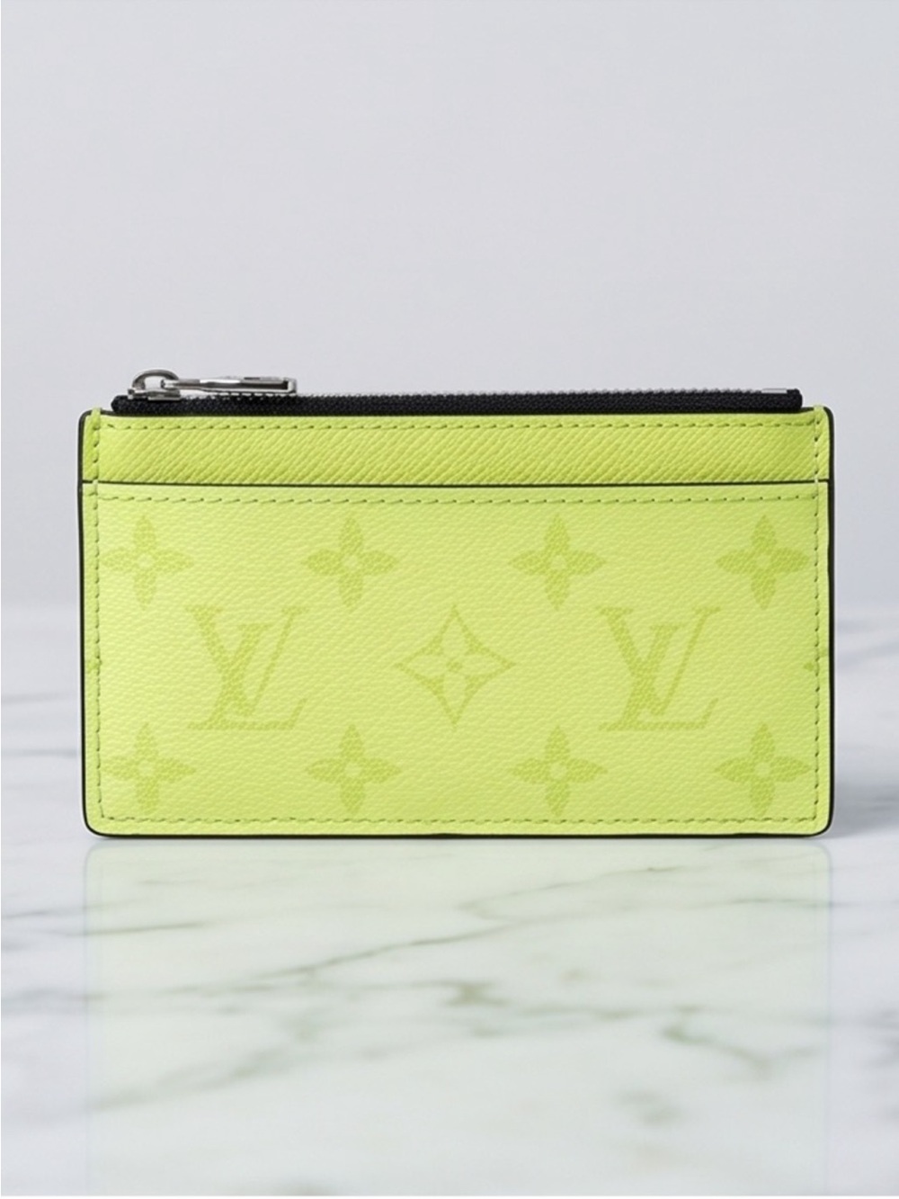 Louis Vuitton Neon Yellow Monogram Zip Card Holder